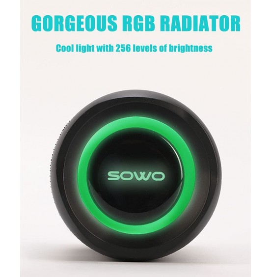 Portable Bluetooth Speaker with Subwoofer, 35W Bass Loud Speaker with Power Bank, IPX7 Waterproof, Wireless Stereo Pairing, 24H Playtime, Speaker with Lights for Outdoor Party, Camping - Black Portable Bluetooth Speaker with Subwoofer, 35W Bass Loud Speaker with Power Bank, IPX7 Waterproof, Wireless Stereo Pairing, 24H Playtime, Speaker with Lights for Outdoor Party, Camping - Black