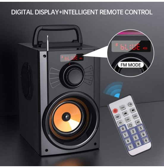 Portable Bluetooth Speaker with Subwoofer Wireless Speakers Outdoor/Indoor Big Speaker Support Remote Control FM Radio TF Card LED Lights MP3 Player Party Speaker for Home Camping iPhone Computer PC Portable Bluetooth Speaker with Subwoofer Wireless Speakers Outdoor/Indoor Big Speaker Support Remote Control FM Radio TF Card LED Lights MP3 Player Party Speaker for Home Camping iPhone Computer PC