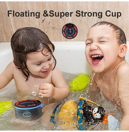 IPX7 Waterproof Shower Bluetooth Speaker BassPal Portable Wireless Outdoor Bluetooth Speaker for Shower Beach Pool Outdoors Party Travel Hiking, Bluetooth Speaker with Suction Cup LED and FM Radio IPX7 Waterproof Shower Bluetooth Speaker BassPal Portable Wireless Outdoor Bluetooth Speaker for Shower Beach Pool Outdoors Party Travel Hiking, Bluetooth Speaker with Suction Cup LED and FM Radio