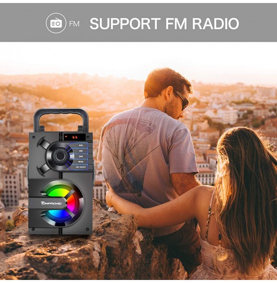 Bluetooth Speaker, Portable Bluetooth Speakers with Subwoofer Wireless Stereo Sound Rich Bass Speakers Outdoor Party Speaker Support Remote Control FM Radio LED Lights for Home, Travel, Camping Bluetooth Speaker, Portable Bluetooth Speakers with Subwoofer Wireless Stereo Sound Rich Bass Speakers Outdoor Party Speaker Support Remote Control FM Radio LED Lights for Home, Travel, Camping