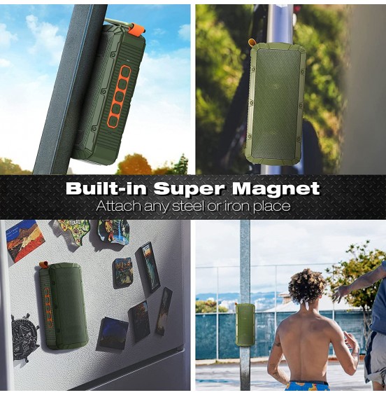 Pro Portable Magnetic Bluetooth Golf Speaker Wireless Waterproof IPX6/Shockproof - 3rd Generation Magnetic Golf Speakers for Golf Cart 20-Hour Playtime Golf Gifts (TWS & SD Card Function) Pro Portable Magnetic Bluetooth Golf Speaker Wireless Waterproof IPX6/Shockproof - 3rd Generation Magnetic Golf Speakers for Golf Cart 20-Hour Playtime Golf Gifts (TWS & SD Card Function)